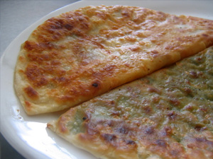 bolani or afghan vegetable filling